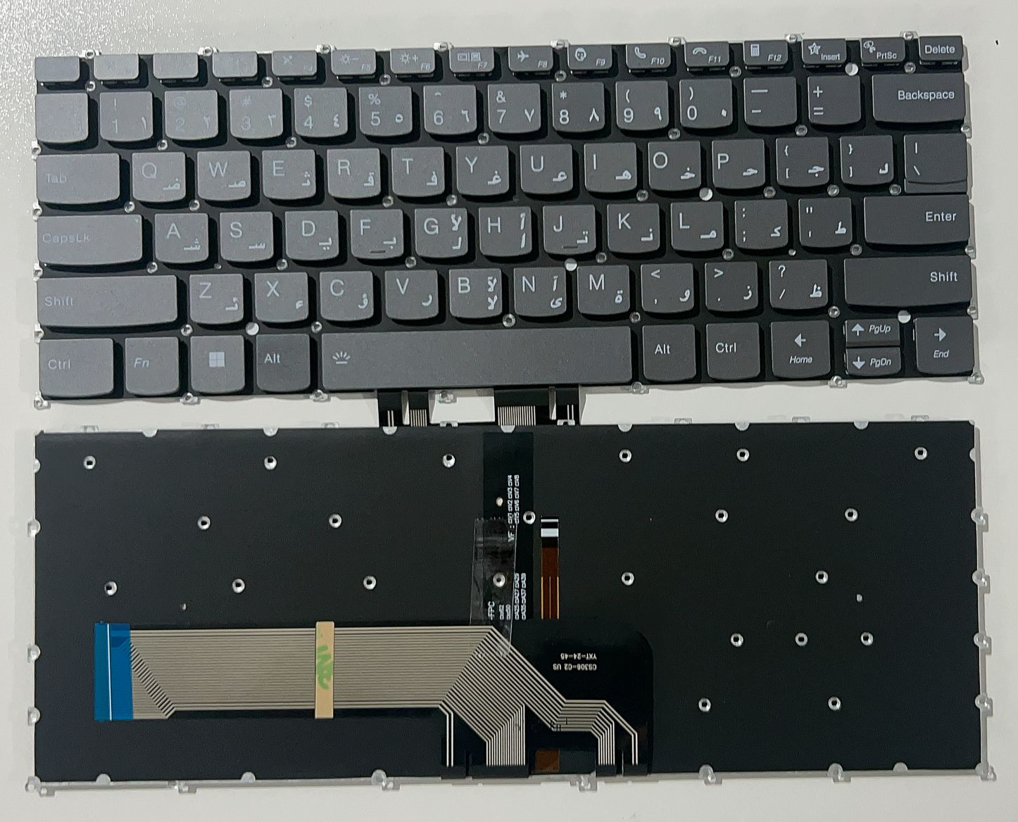 Picture of New Replacement Laptop Keyboard For LENOVO AIR 14 2021/K4e-itl/K4e-are/14ARE/14itl 2020 Grey Backlit (OEM) AR Layout